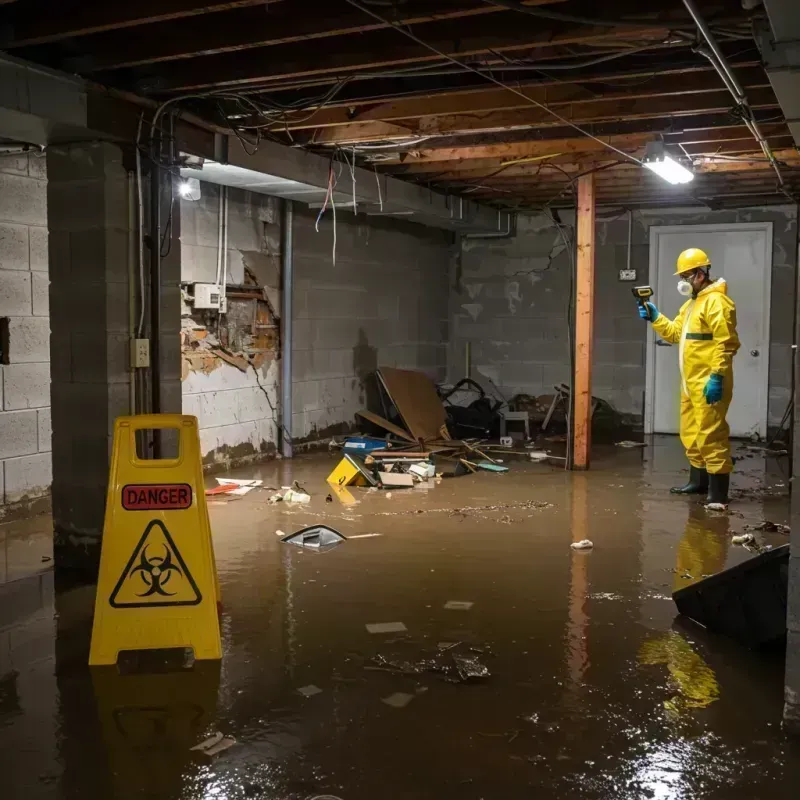 Flooded Basement Electrical Hazard in Holts Summit, MO Property